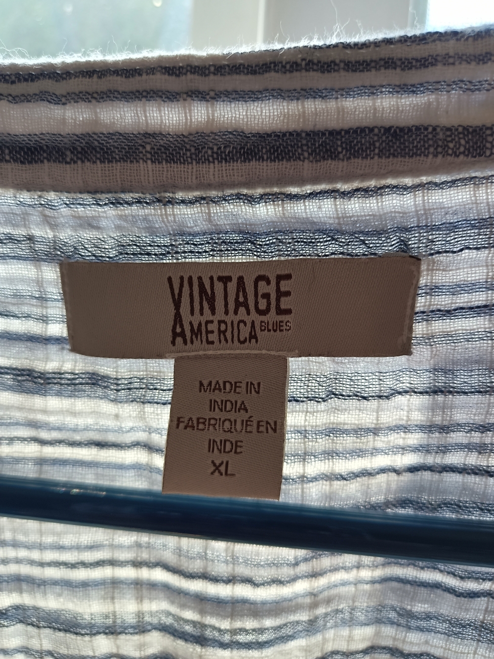 Vintage America Blue Ombre Striped Lightweight Shirt - Picture 2 of 3